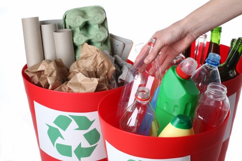 Various types of business waste materials
