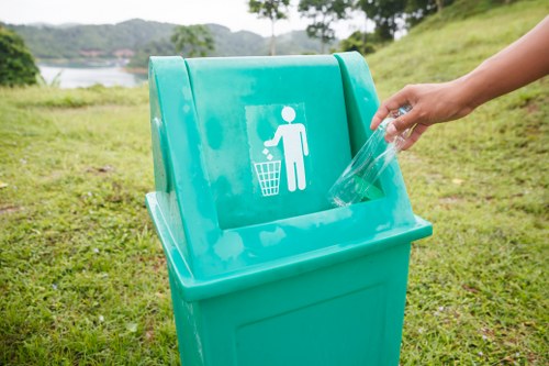 Employees participating in waste segregation at a Blackfriars business